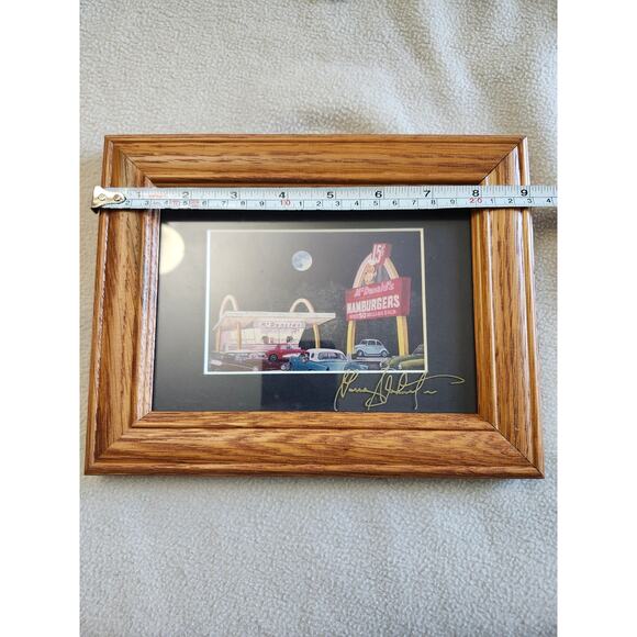 Signed and Framed Larry Johnston McDonalds in Neon photo Print Art - Picture 4 of 9